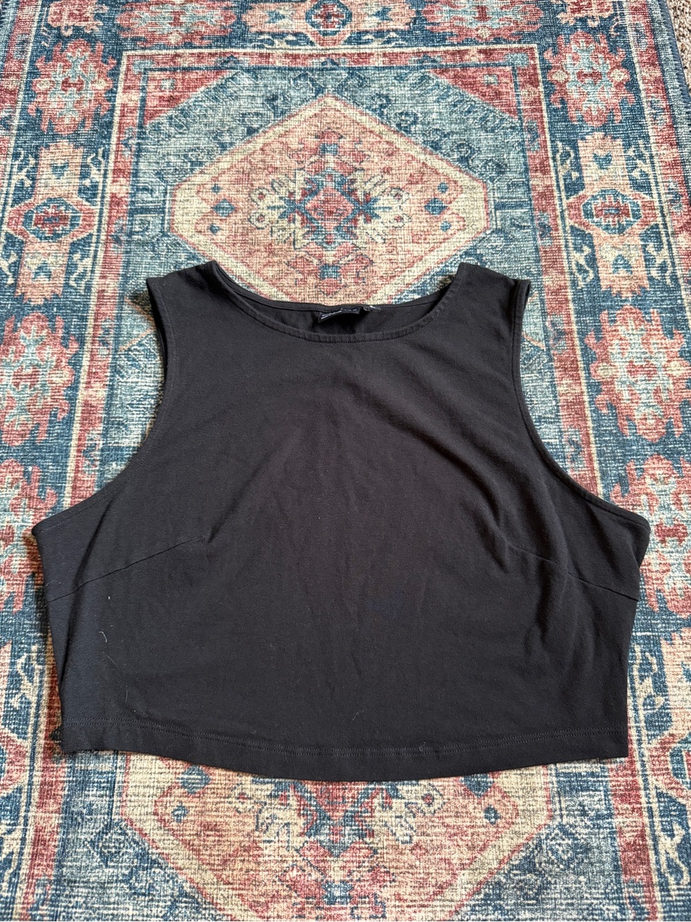ASOS Black Cropped Tank Top - Sleeveless Ribbed Style